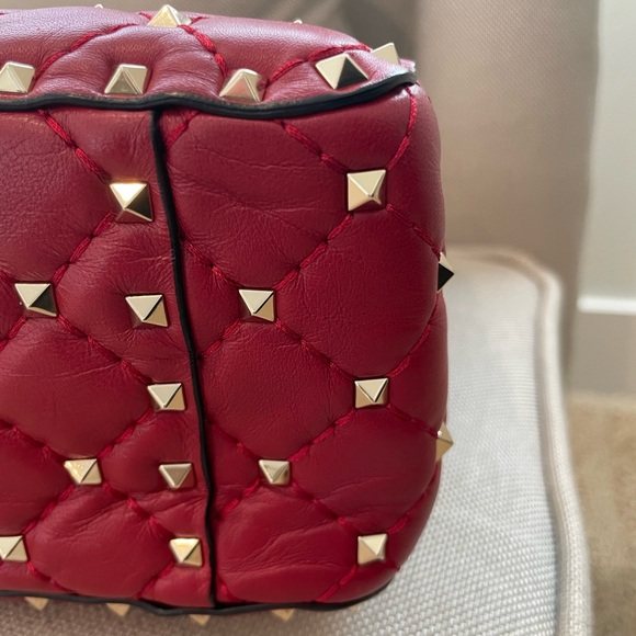 Valentino Rockstud Red Handbag (wanting to trade for smaller size) - Picture 5 of 14